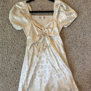 Altar'd State Cream Floral Mini Dress